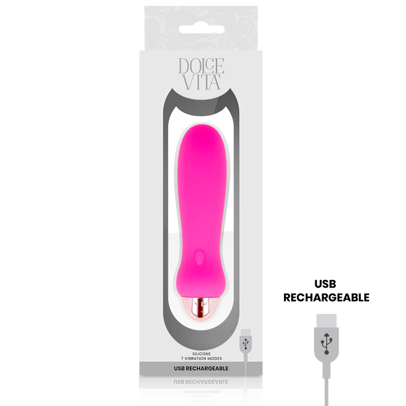 DOLCE VITA - WIBRATOR AKUMULATOROWY FIVE PINK 7 PRĘDKOŚCI