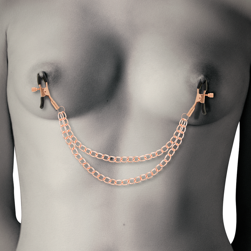 COQUETTE CHIC DESIRE – METALOWE ZACISKI NA SUTKI Z ŁAŃCUSZKIEM