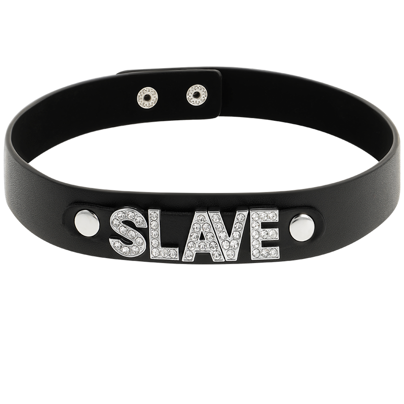 COQUETTE CHIC DESIRE - CHOKER Z WEGAŃSKIEJ SKÓRY SLAVE