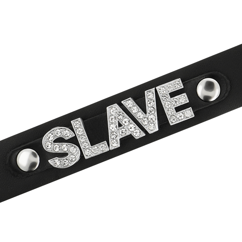 COQUETTE CHIC DESIRE - CHOKER Z WEGAŃSKIEJ SKÓRY SLAVE