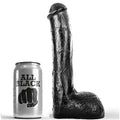 CAŁKOWICIE CZARNY - PENIS REALISTYCZNY ANALNY 23 CM