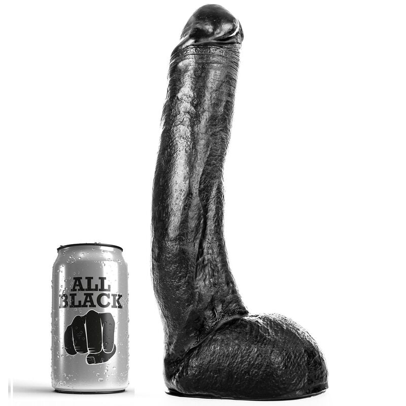 CAŁY CZARNY - DONG 29 CM ZAKRZYWIONY