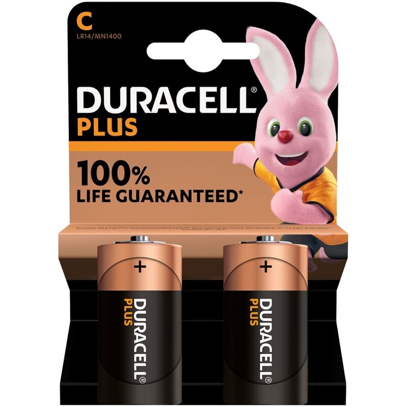 DURACELL - BATERIA ALKALICZNA PLUS POWER C LR14 2 SZTUKI