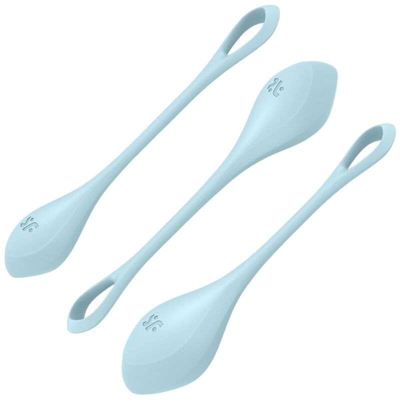 SATISFYER - YONI POWER 2 ZESTAW TRENINGOWY NIEBIESKI