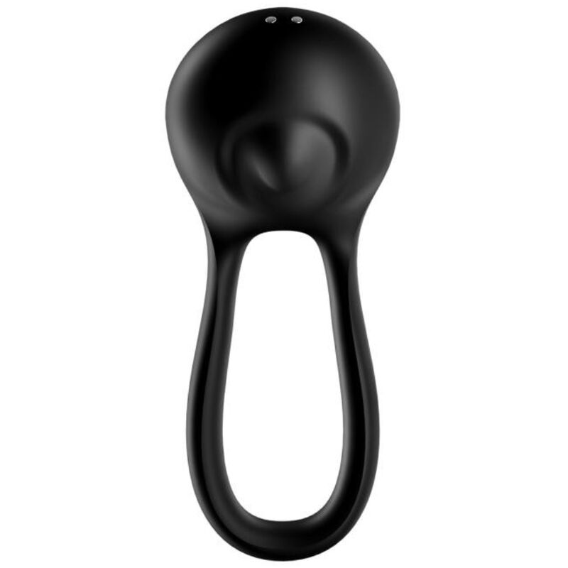 SATISFYER - MAJESTIC DUO RING WIBRATOR CZARNY
