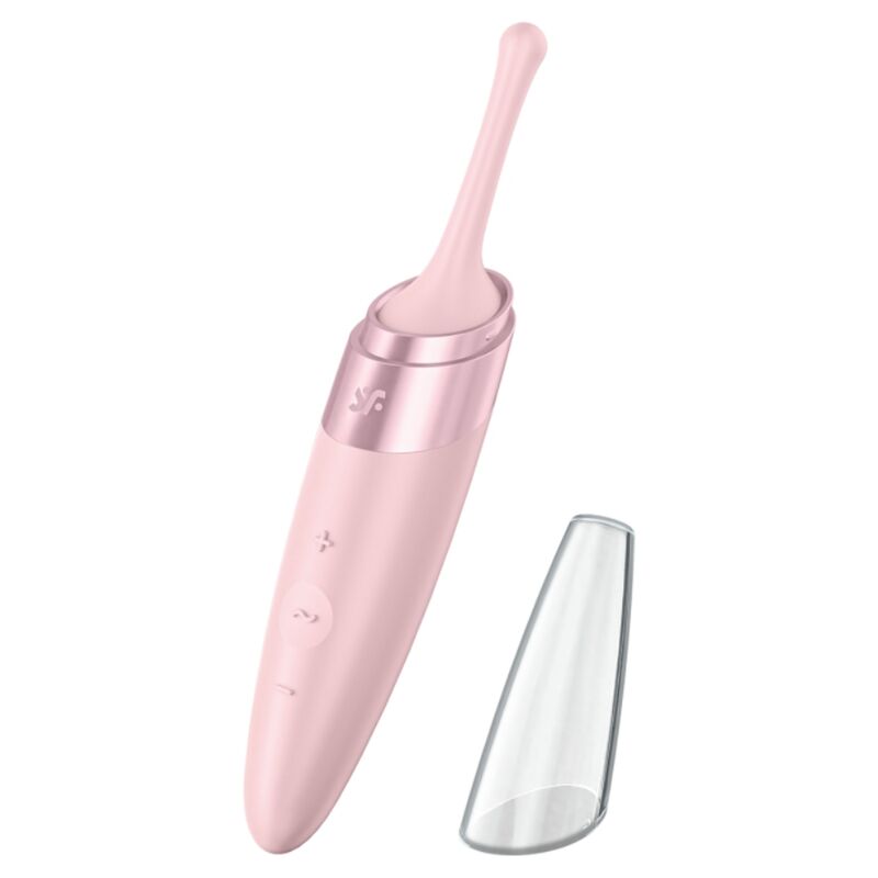 SATISFYER - WIBRATOR Z FUNKCJĄ OBROTOWĄ TWIRLING DELIGHT CLIT TIP RÓŻOWY
