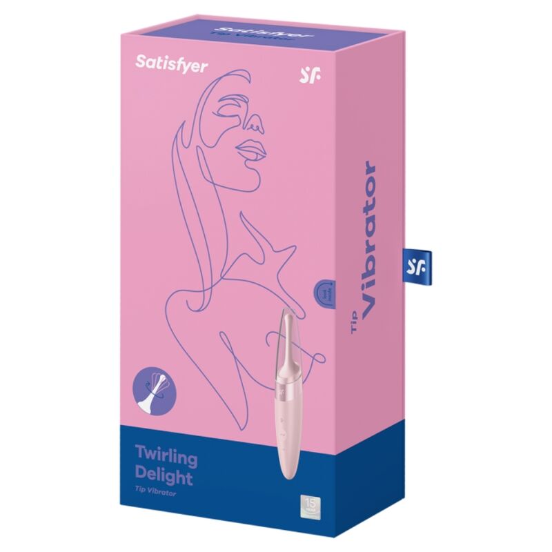 SATISFYER - WIBRATOR Z FUNKCJĄ OBROTOWĄ TWIRLING DELIGHT CLIT TIP RÓŻOWY