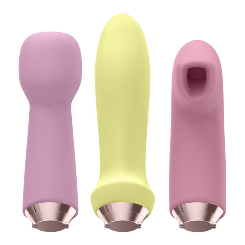 SATISFYER – WIBRATOR I ZESTAW IMPULSÓW POWIETRZNYCH MARVELOUS FOUR