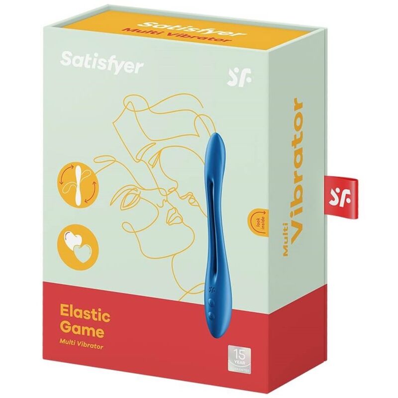 SATISFYER - ELASTYCZNY WIBRATOR WIELOFUNKCYJNY NIEBIESKI