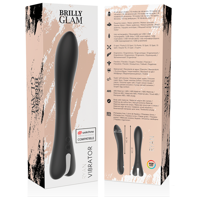 BRILLY GLAM - RYAN VIBRATOR + WATCHME REMOTE CONTROL