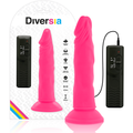 DIVERSIA - ELASTYCZNE WIBRUJĄCE DILDO RÓŻOWE 23 CM -O- 4.3 CM