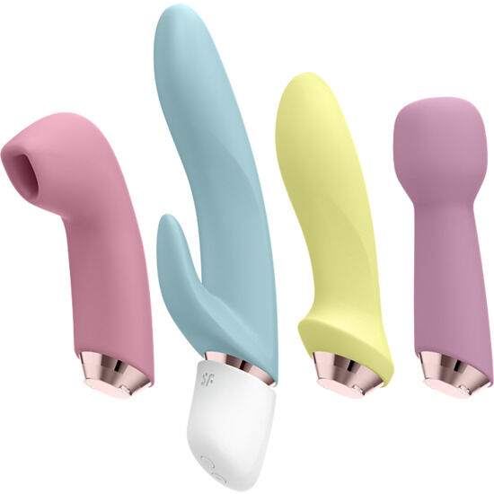 SATISFYER – WIBRATOR I ZESTAW IMPULSÓW POWIETRZNYCH MARVELOUS FOUR