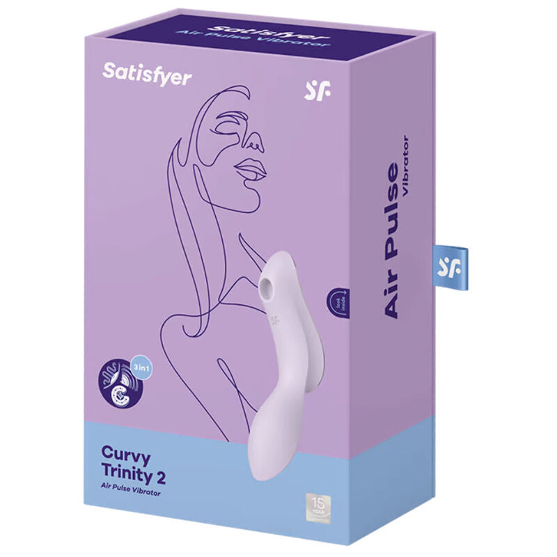 SATISFYER - WIBRATOR Z TECHNOLOGIĄ AIR PULSE CURVY TRINITY 2 FIOLETOWY
