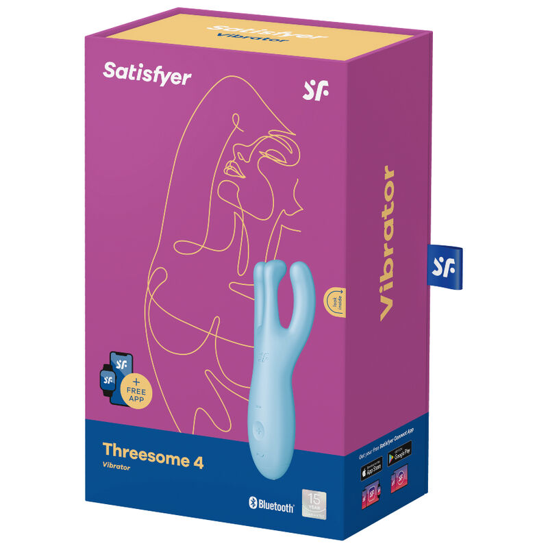SATISFYER - THREESOME 4 WIBRATOR APLIKACJA NIEBIESKI