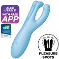 SATISFYER - THREESOME 4 WIBRATOR APLIKACJA NIEBIESKI