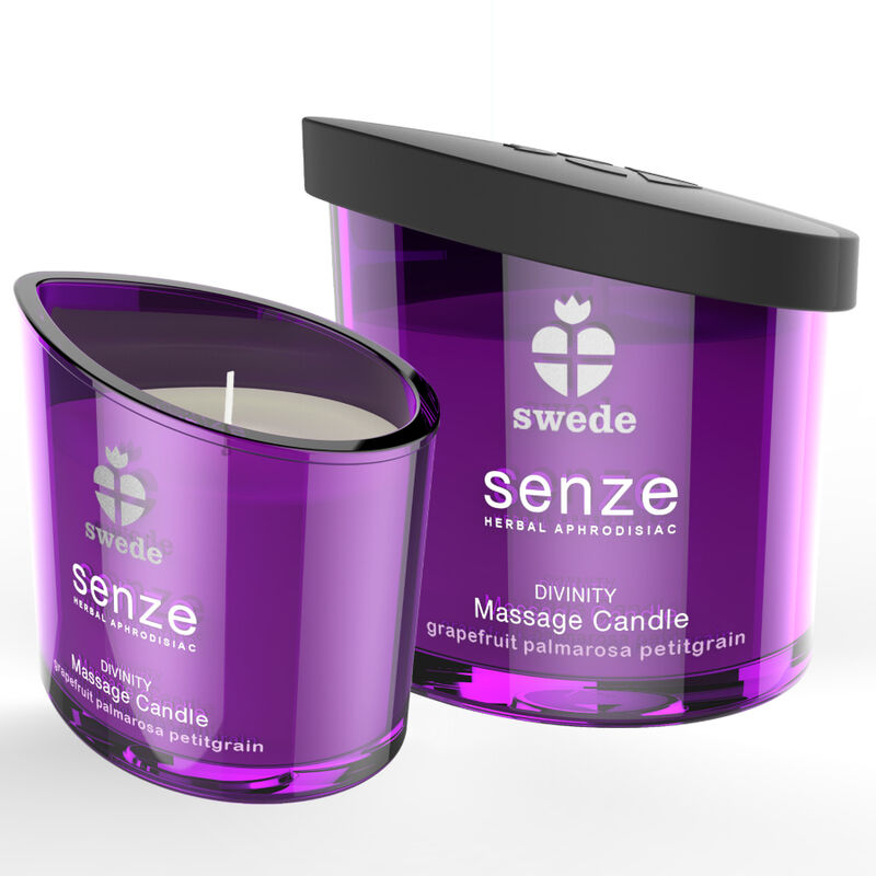 SWEDE - SENZE DIVINITY MASSAGE CANDLE - GREJPFRUT, PALMAROZA, PETITGRAIN