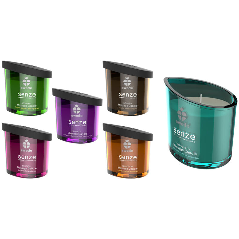 SWEDE - SENZE DIVINITY MASSAGE CANDLE - GREJPFRUT, PALMAROZA, PETITGRAIN