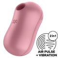 SATISFYER - STYMULATOR POWIETRZNY I WIBRATOR WATA CUKROWA RÓŻOWY
