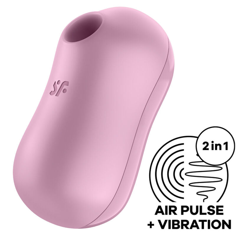 SATISFYER - STYMULATOR POWIETRZNY I WIBRATOR COTTON CANDY LILA