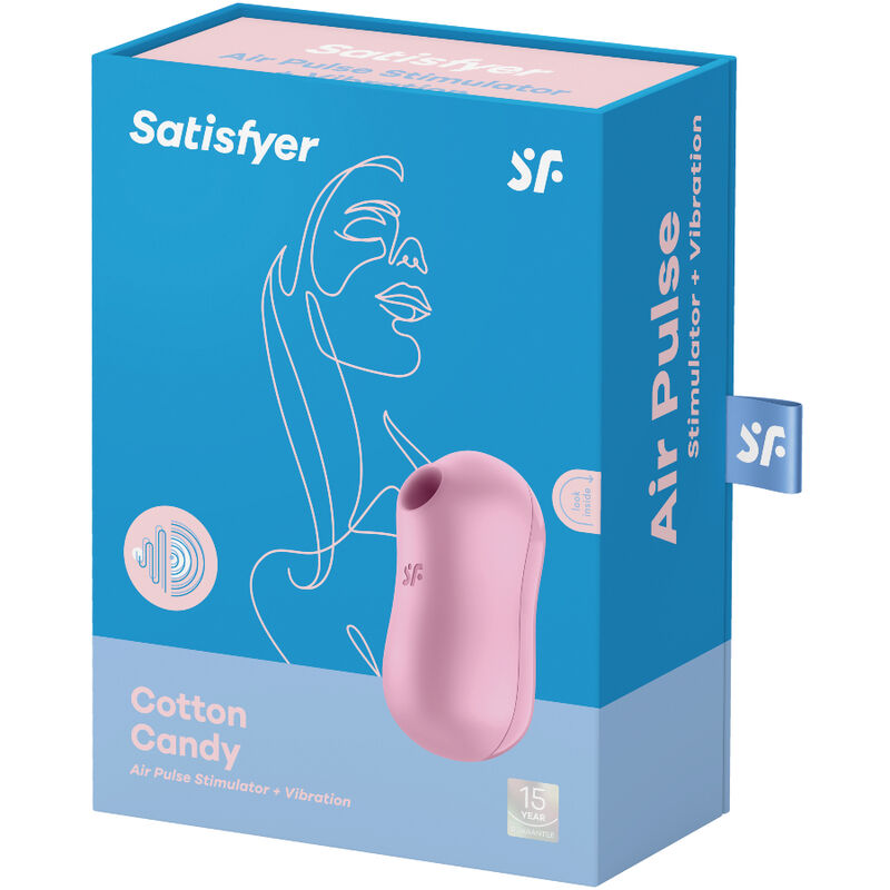 SATISFYER - STYMULATOR POWIETRZNY I WIBRATOR COTTON CANDY LILA