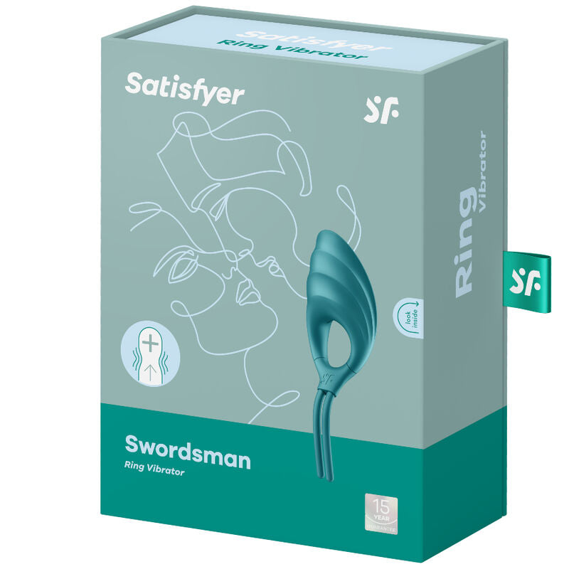 SATISFYER - WIBRUJĄCY PIERŚCIEŃ NA PENISA SWORDSMAN ZIELONY