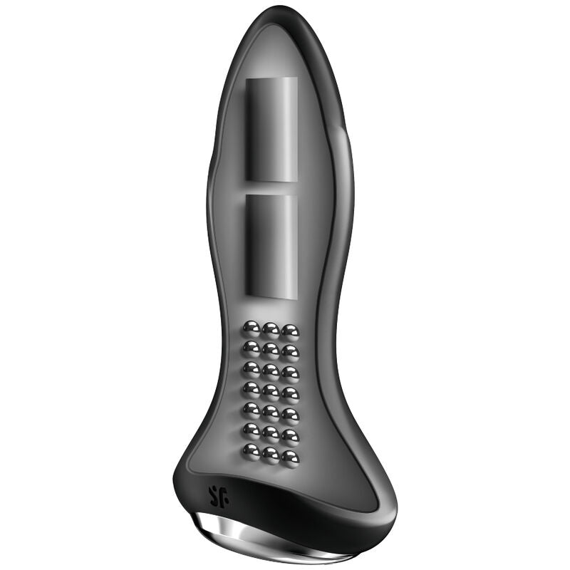 SATISFYER - KOREK OBROTOWY 1+ WIBRUJĄCY KOREK APLIKACJA CZARNA