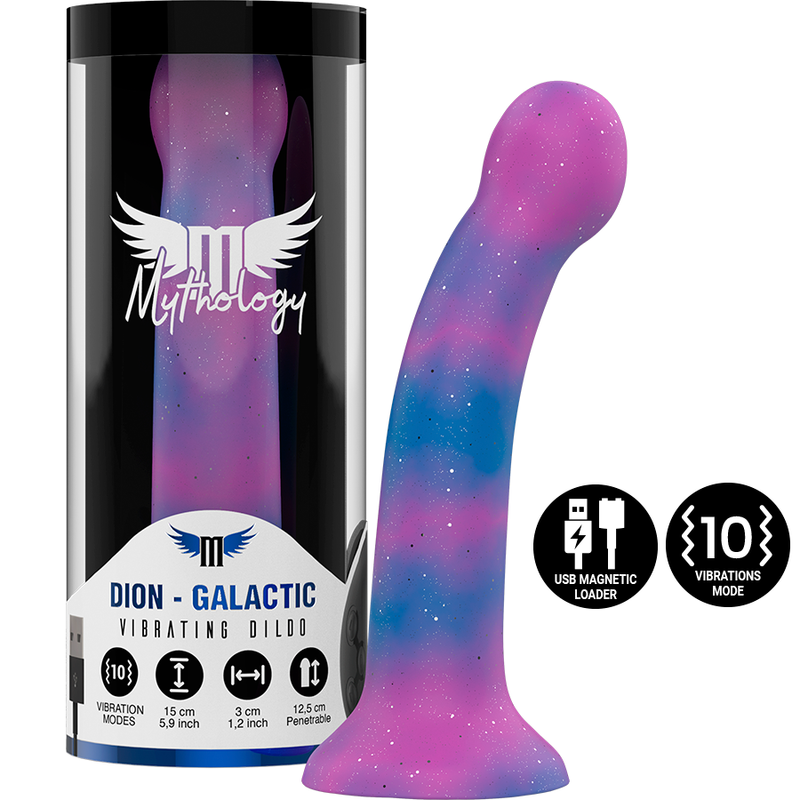 MITOLOGIA - GALAKTYCZNE DILDO DIONA - WIBRATOR ZGODNY Z TECHNOLOGIĄ BEZPRZEWODOWĄ WATCHME