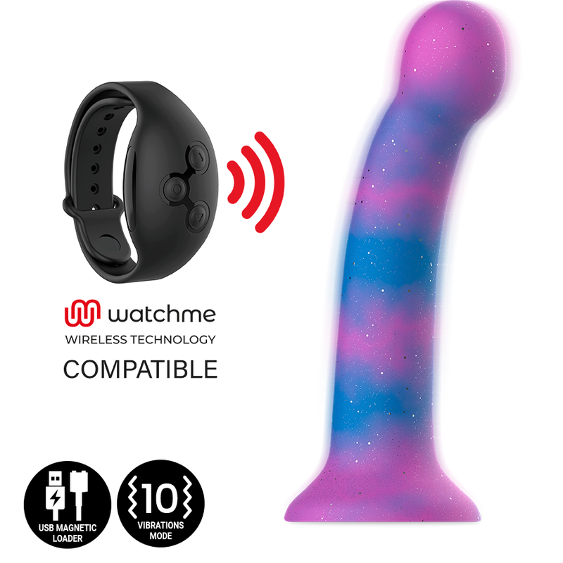 MITOLOGIA - GALAKTYCZNE DILDO DIONA - WIBRATOR ZGODNY Z TECHNOLOGIĄ BEZPRZEWODOWĄ WATCHME