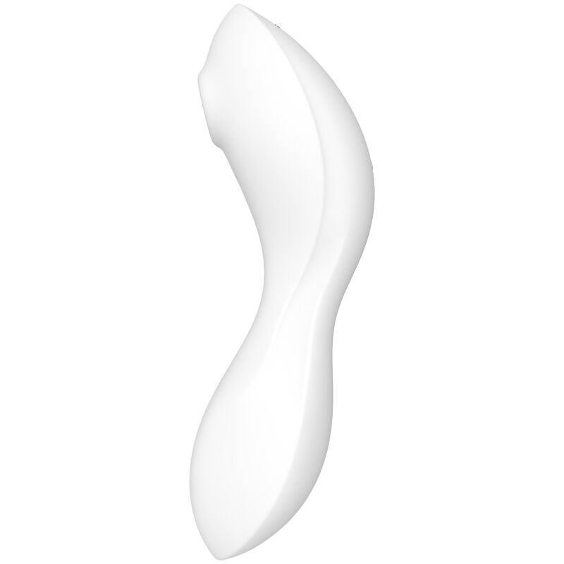 SATISFYER - CURVY TRINITY 5 STYMULATOR POWIETRZNY I WIBRATOR Z APLIKACJĄ BIAŁY