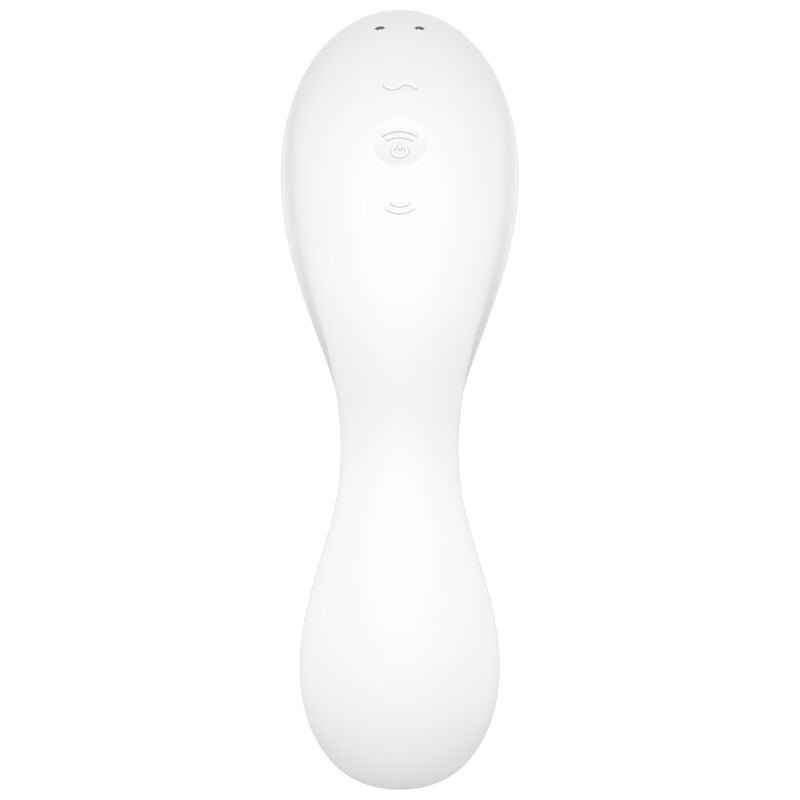 SATISFYER - CURVY TRINITY 5 STYMULATOR POWIETRZNY I WIBRATOR Z APLIKACJĄ BIAŁY