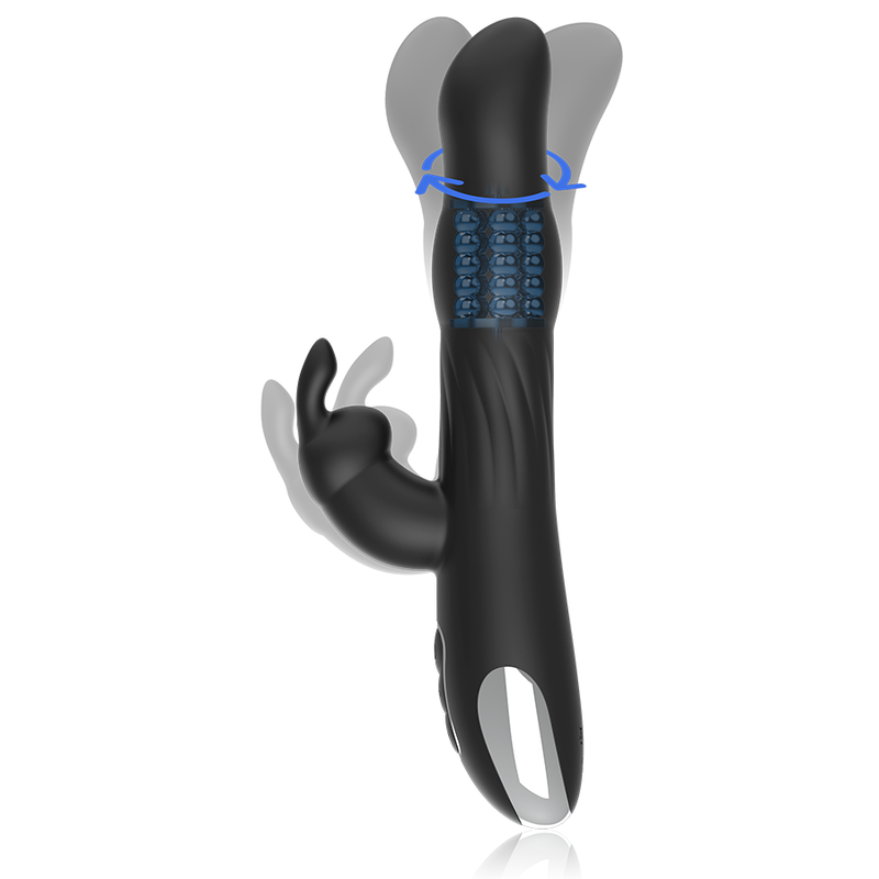 BRILLY GLAM - MOEBIUS RABBIT VIBRATOR & ROTATOR + WATCHME REMOTE CONTROL