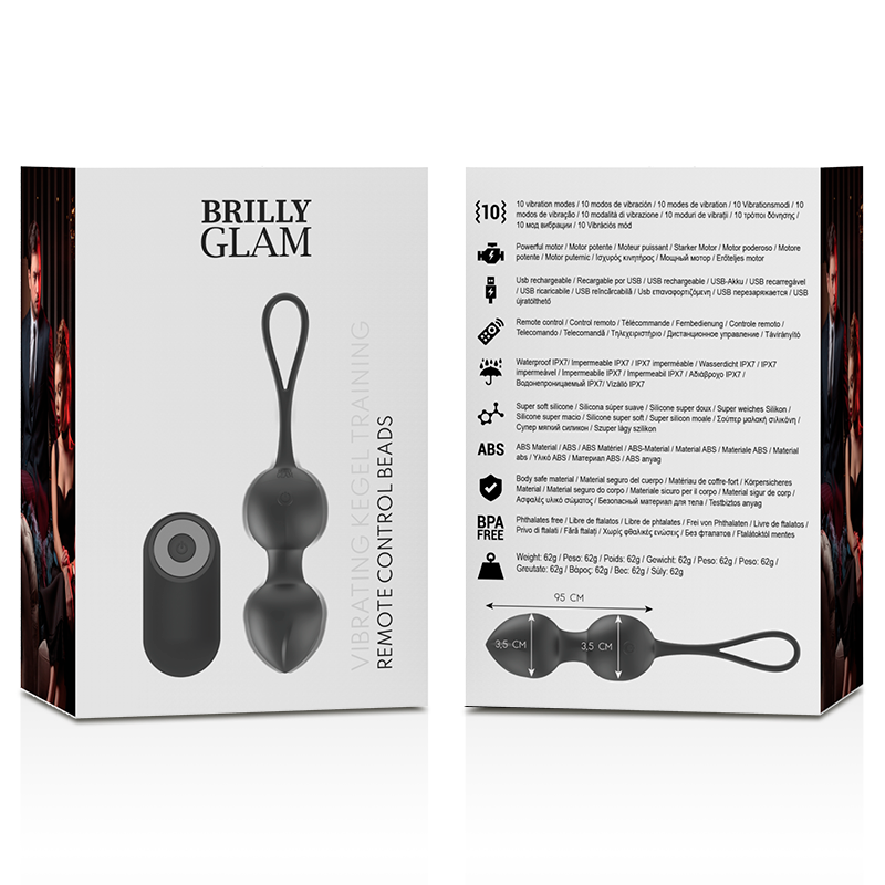 BRILLY GLAM - KULKI KEGLA WIBRUJĄCE STEROWANE PILOTEM