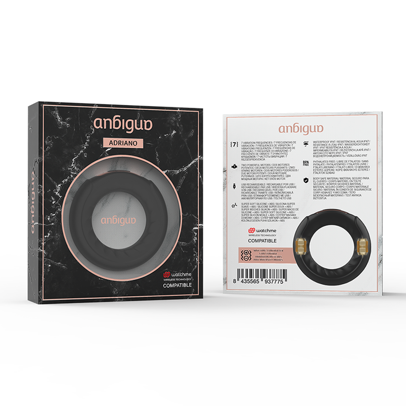 ANBIGUO - WIBRUJĄCY PIERŚCIEŃ ADRIANO + PILOT WATCHME