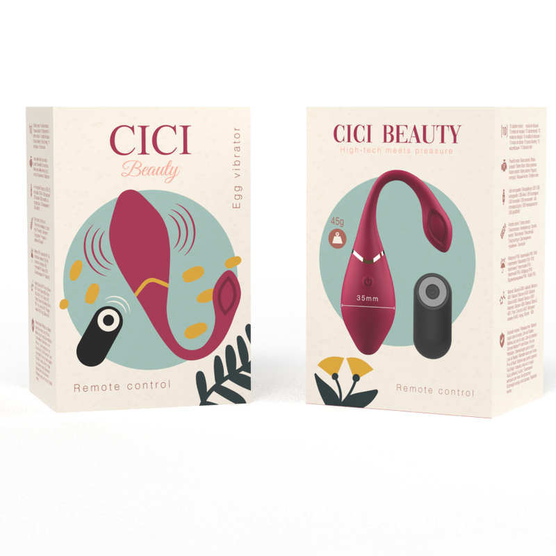 CICI BEAUTY - WIBRATOR SILIKONOWY W KSZTAŁCIE JAJKA Z PILOTEM PREMIUM