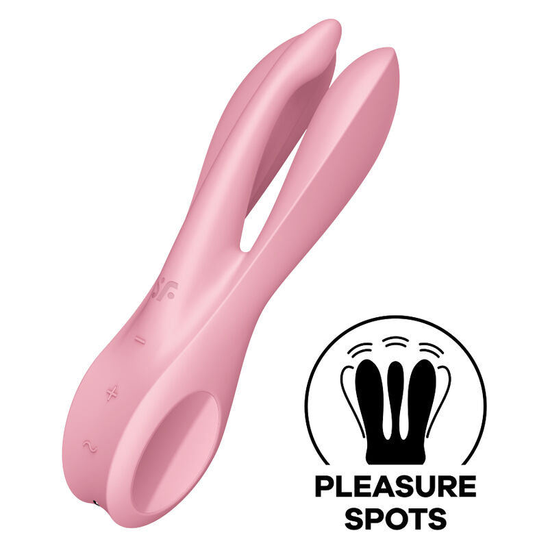 SATISFYER - WIBRATOR THREESOME 1 RÓŻOWY