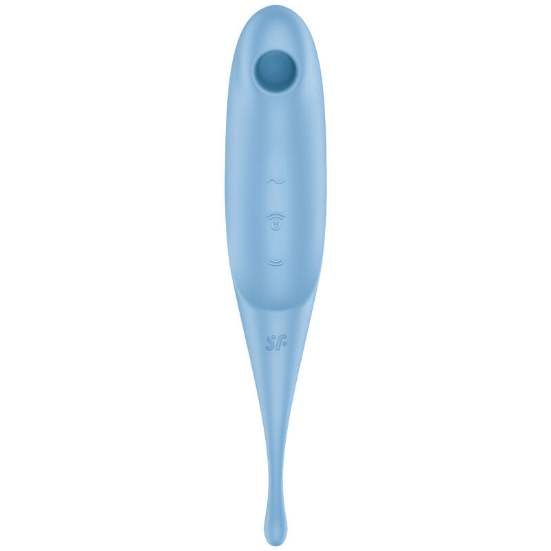 SATISFYER – STYMULATOR POWIETRZNO-PULSACYJNY Z FUNKCJĄ WIBRACJI TWIRLING PRO, NIEBIESKI