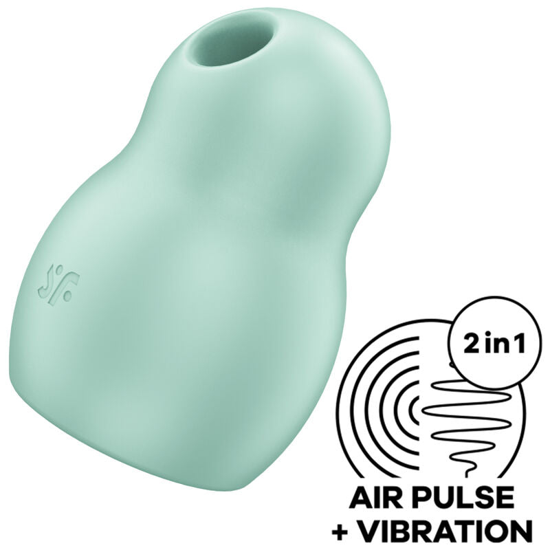 SATISFYER - PRO TO GO 1 PODWÓJNY STYMULATOR POWIETRZNY I WIBRATOR ZIELONY