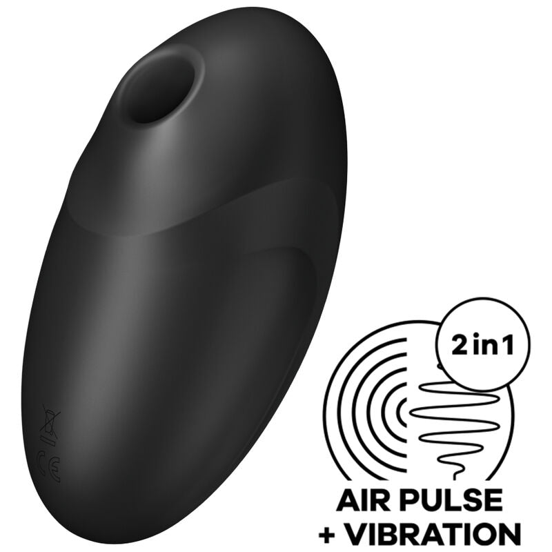 SATISFYER - STYMULATOR POWIETRZNY I WIBRATOR VULVA LOVER 3 CZARNY