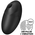SATISFYER - STYMULATOR POWIETRZNY I WIBRATOR VULVA LOVER 3 CZARNY