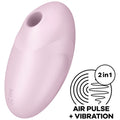 SATISFYER - STYMULATOR WIBRACYJNY POWIETRZNOHUMANIAJĄCY I WIBRATOR VULVA LOVER 3 RÓŻOWY