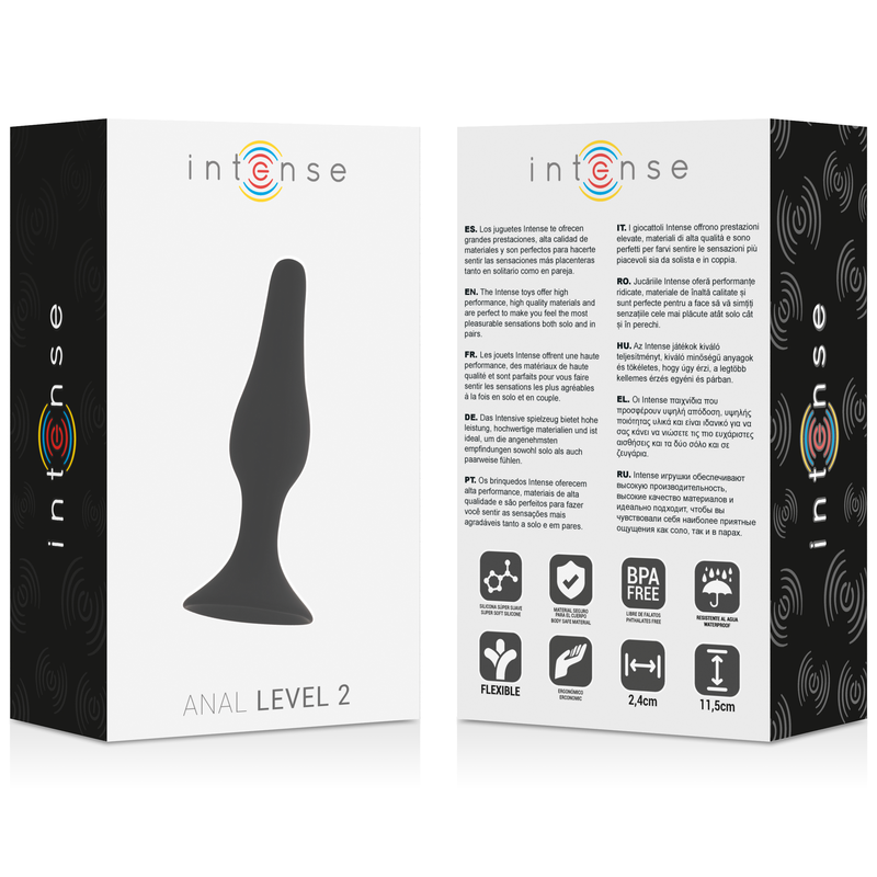 INTENSYWNY - ANAL POZIOM 2 11.5CM CZARNY