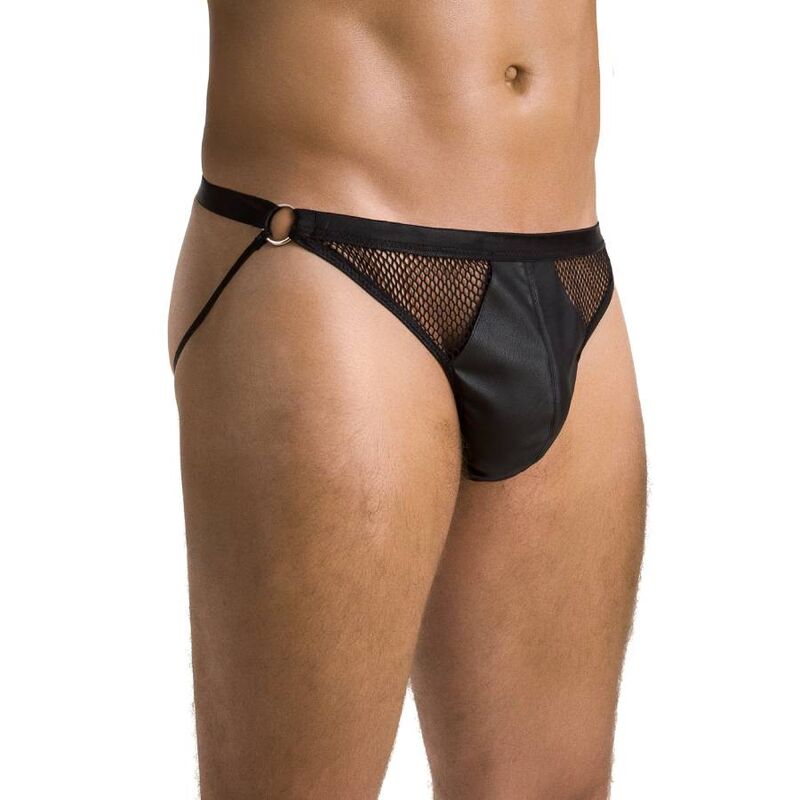PASSION - 034 SLIP OTWARTE LUKE CZARNE L/XL