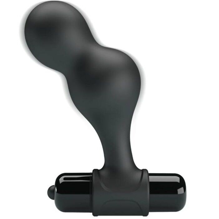 MR PLAY - CZARNY SILIKONOWY WIBRATOR KOREK ANALNY