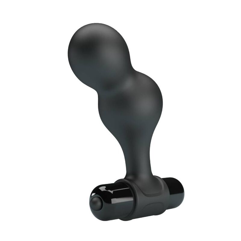 MR PLAY - CZARNY SILIKONOWY WIBRATOR KOREK ANALNY