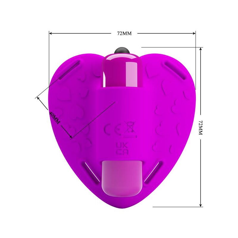 PRETTY LOVE - STYMULATOR ŁECHTACZKI HEARTBEAT 10 TRYBÓW WIBRACJI FIOLETOWY