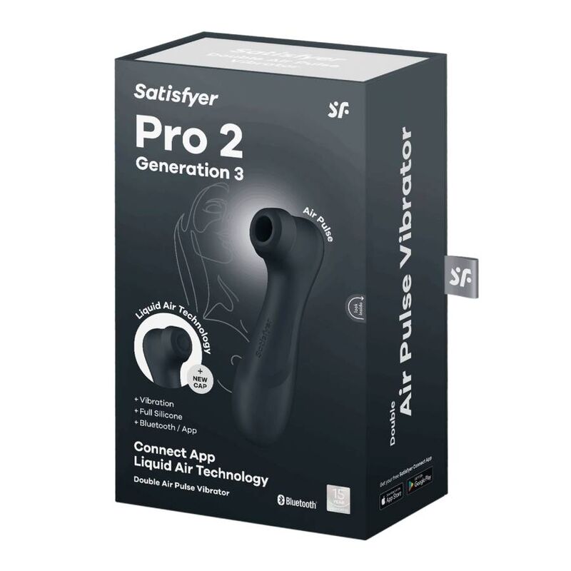 SATISFYER - PRO 2 GENERACIÓN 3 CZARNY BLUETOOTH & APLIKACJA
