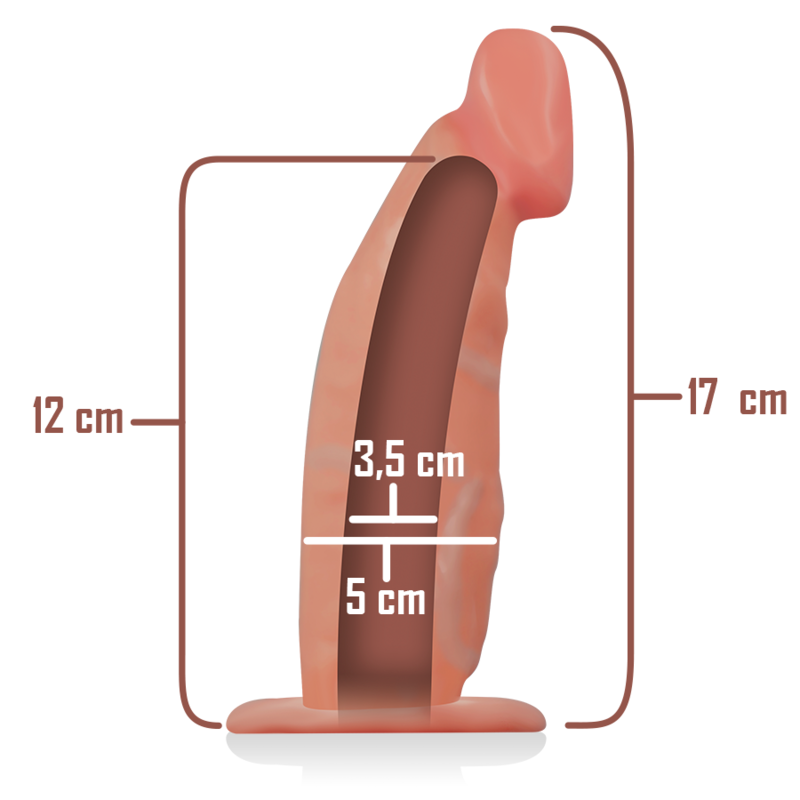 INTENSE - UPRZĄŻ Z DILDO 18 X 3,5 CM