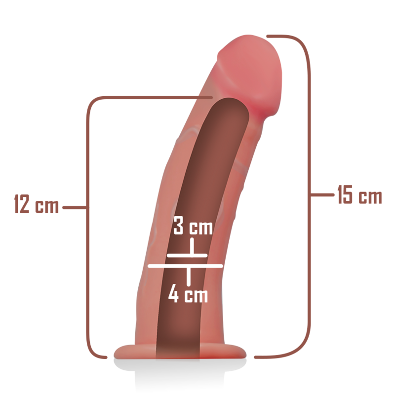 INTENSE - PUSTA UPRZĄŻ Z DILDO 16 X 3 CM