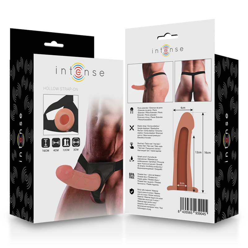 INTENSE - PUSTA UPRZĄŻ Z DILDO 16 X 3 CM