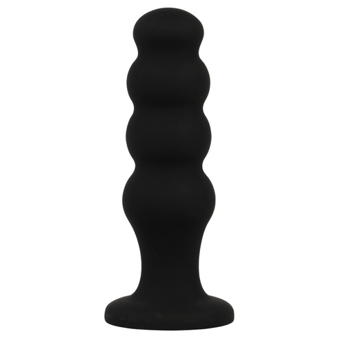 BLACK&SILVER - SCOTT PREMIUM SILIKONOWY KOREK ANALNY CZARNY